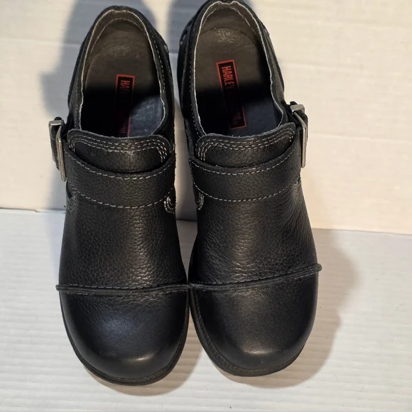 Harley Davidson Ankle Boots Womans Size 5 Leather Black Like New - Picture 3 of 8